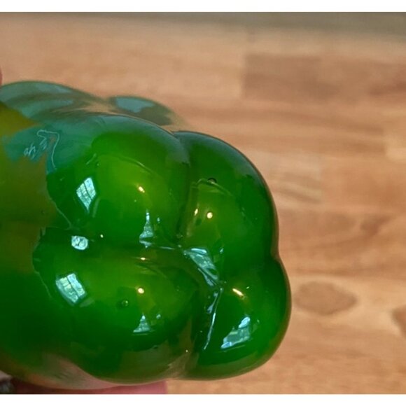 Hand Blown Glass Vegetables Set of 4 - Orange Pumpkin Red Chili Green Bell Peppe - Picture 9 of 16